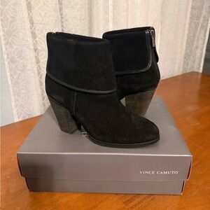 Vince Camuto Black Suede Ankle Booties
